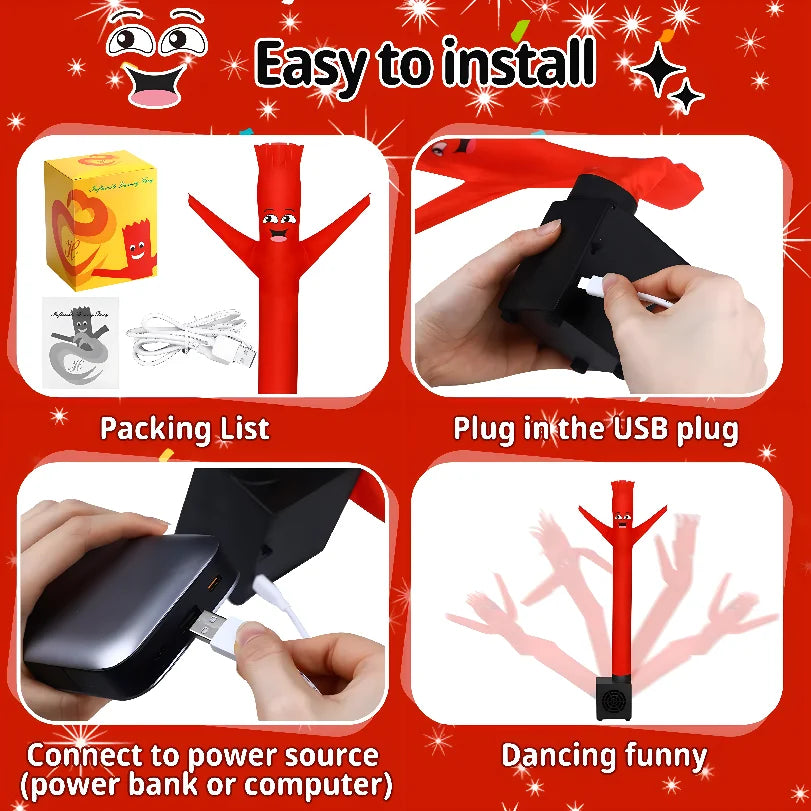 Danseur gonflable USB en mouvement