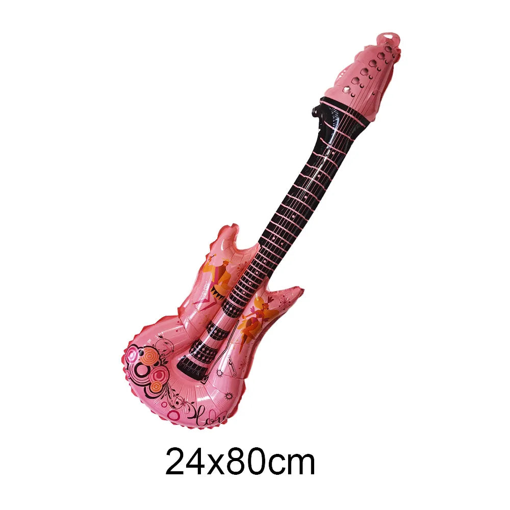 Ensemble complet de décoration guitare gonflable rock
