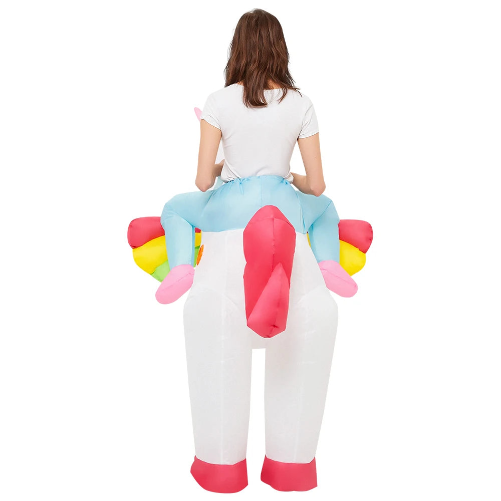 Costume gonflable licorne cheval carnaval famille