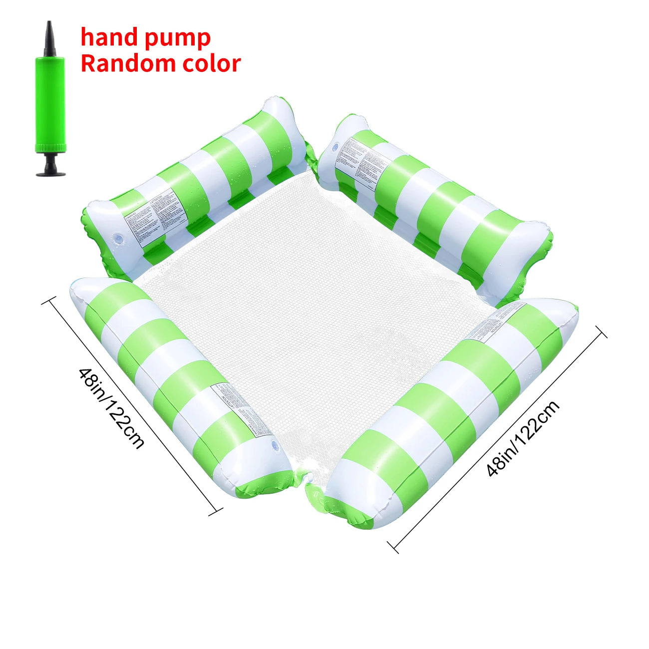 Bouée gonflable, configuration hamac flottant