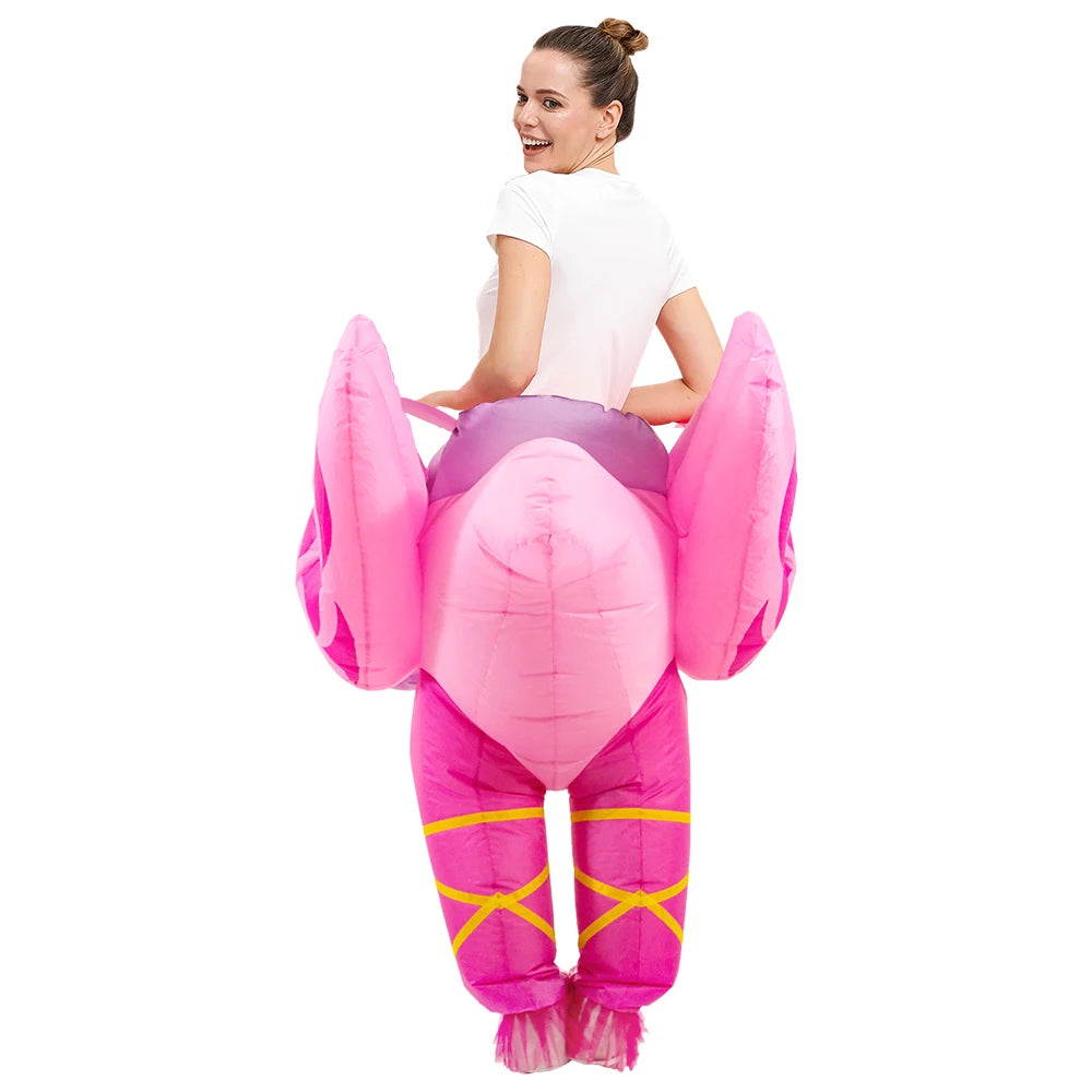 Modèle 2 du costume gonflable flamant rose