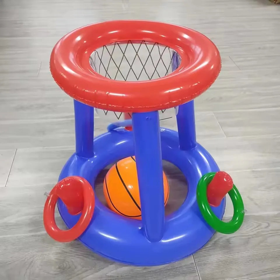 Ensemble basket piscine gonflable vue détail PVC