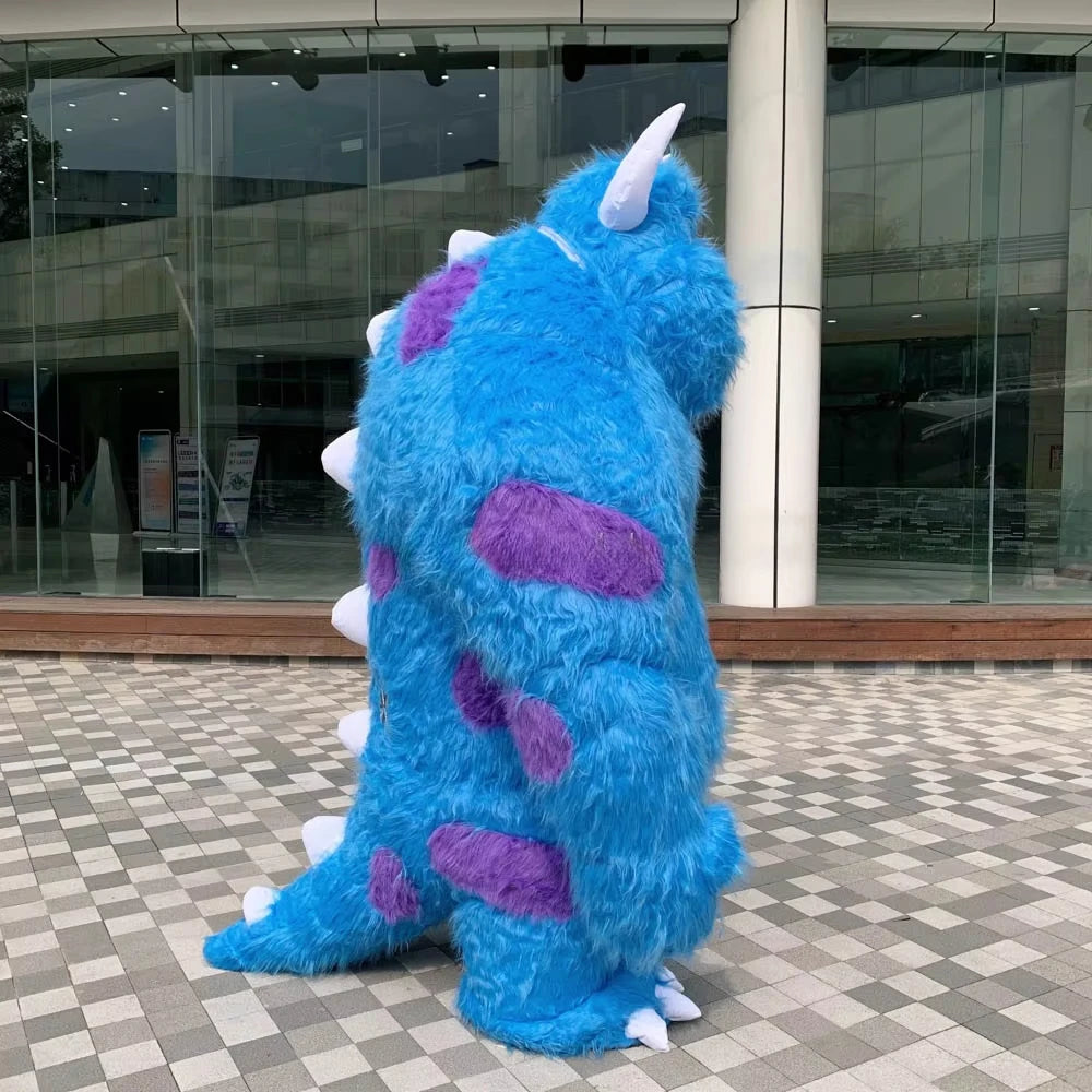 Costume gonflable mascotte monstre bleu pour Halloween