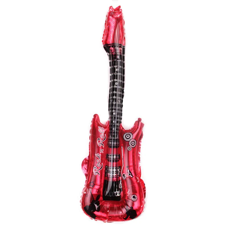 Nappe et serviettes assorties thème guitare rock