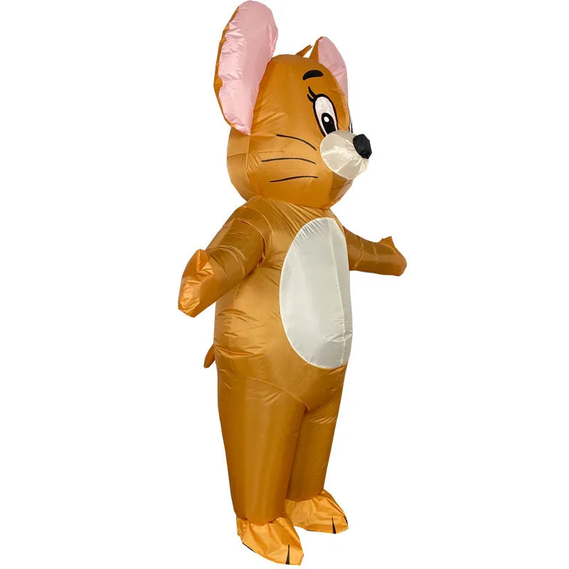 Déguisement gonflable chat gris carnaval