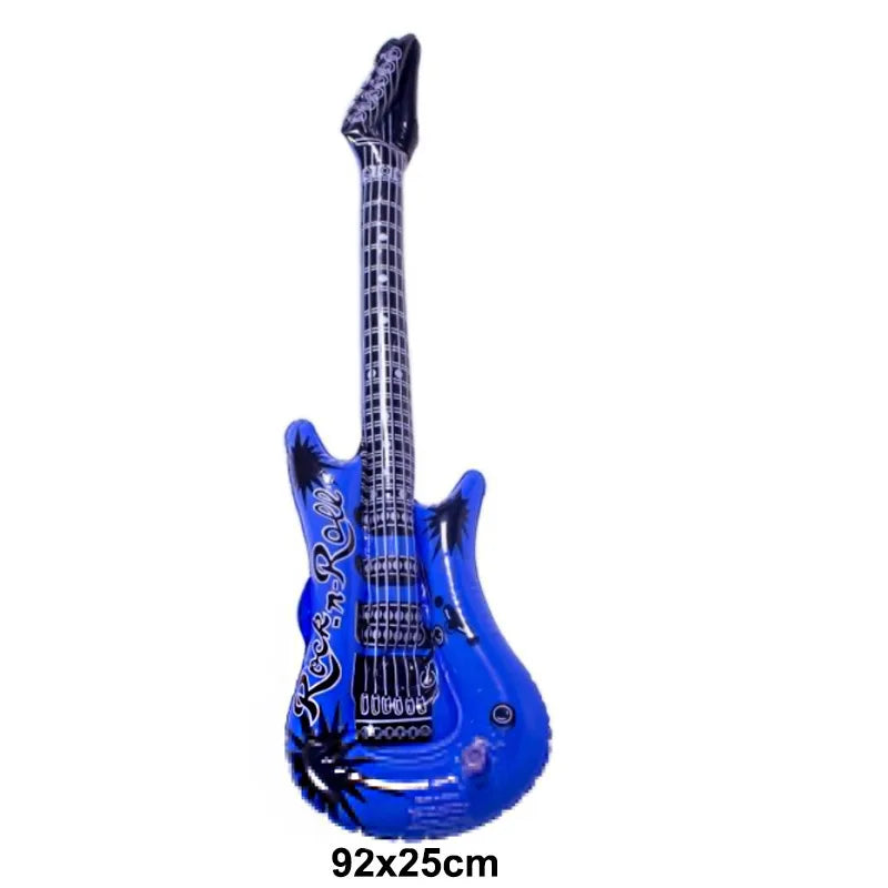 Détail des couleurs du ballon guitare gonflable