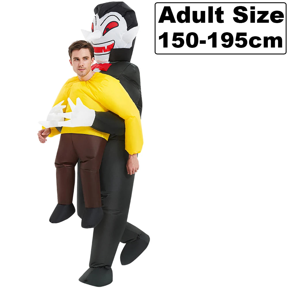 Costume gonflable sorcière avec ventilateur intégré