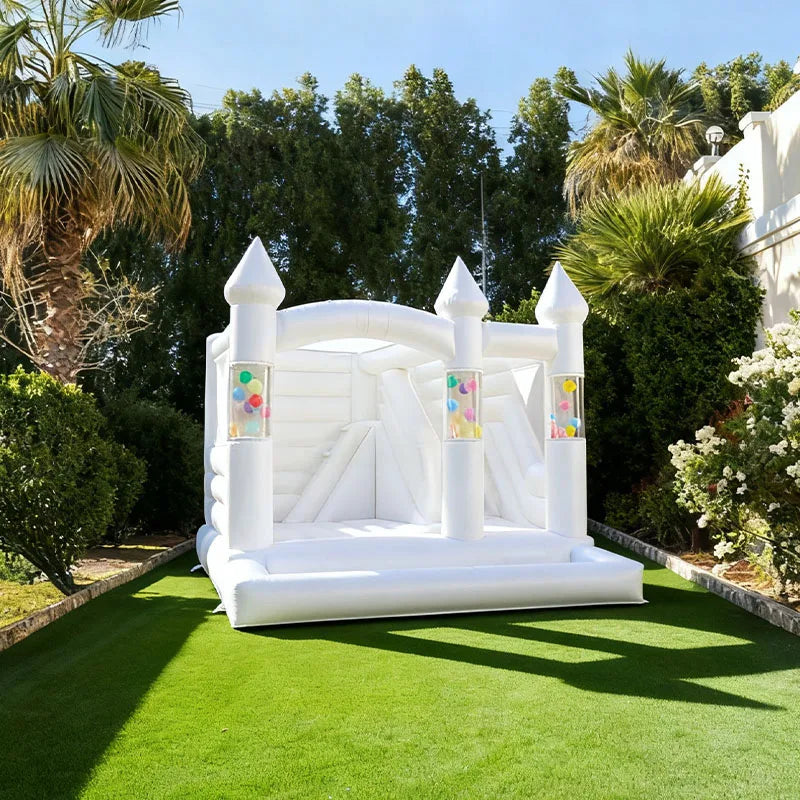 Château gonflable transparent avec souffleur inclus