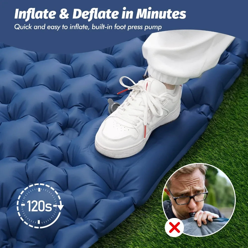 Matelas de Camping Gonflable Double Confort - installation facile
