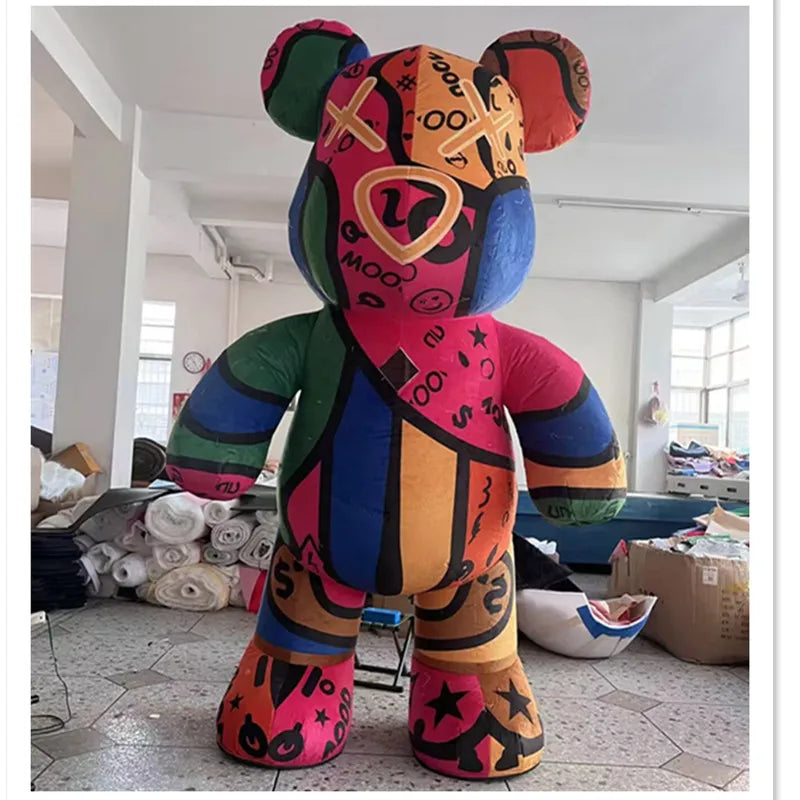 Costume gonflable mascotte colorée pour fête
