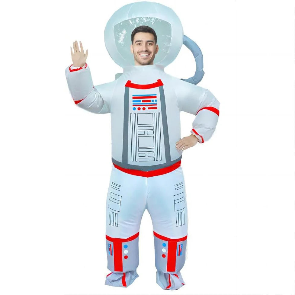 Détail costume gonflable astronaute qualité polyester