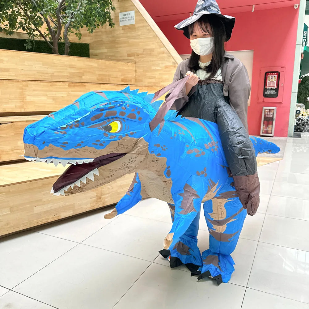 Détail cordon réglable costume T-Rex gonflable