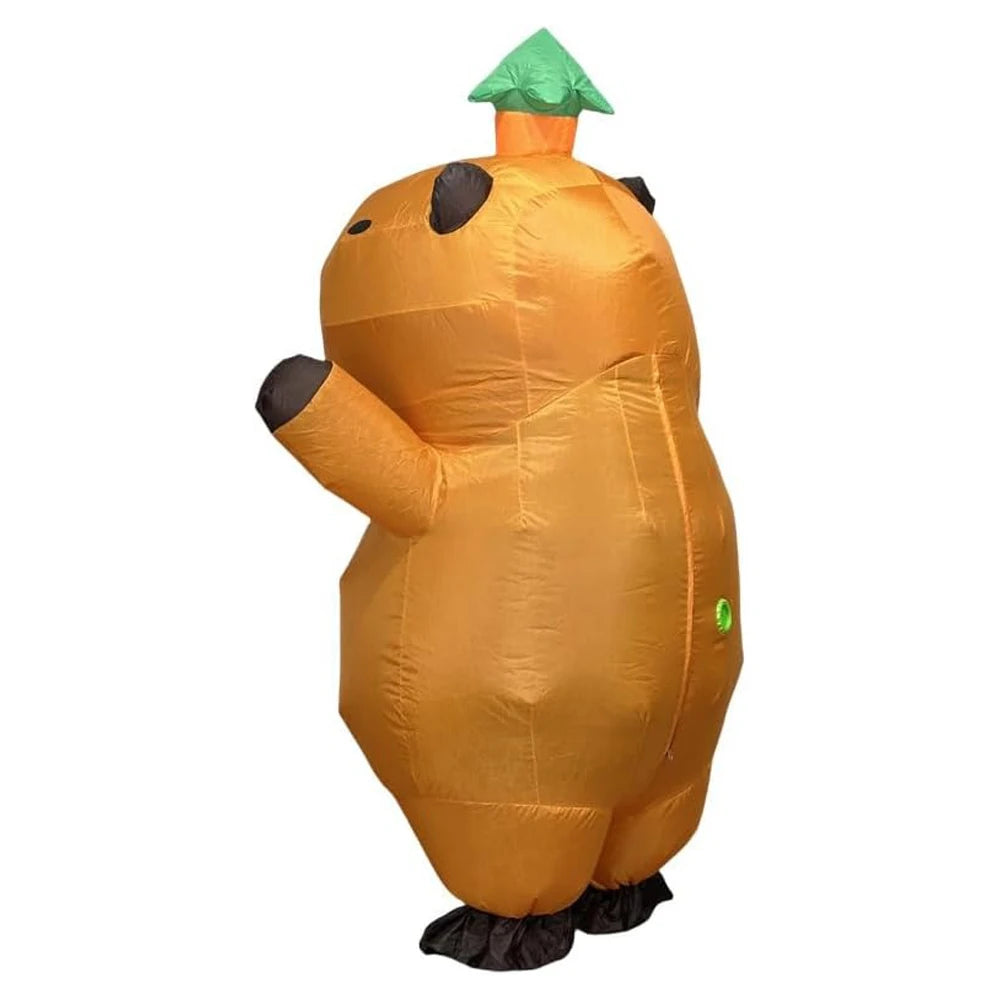 Costume gonflable capybara adulte vue de côté