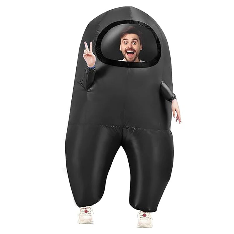 Combinaison spatiale gonflable verte soirée costumée