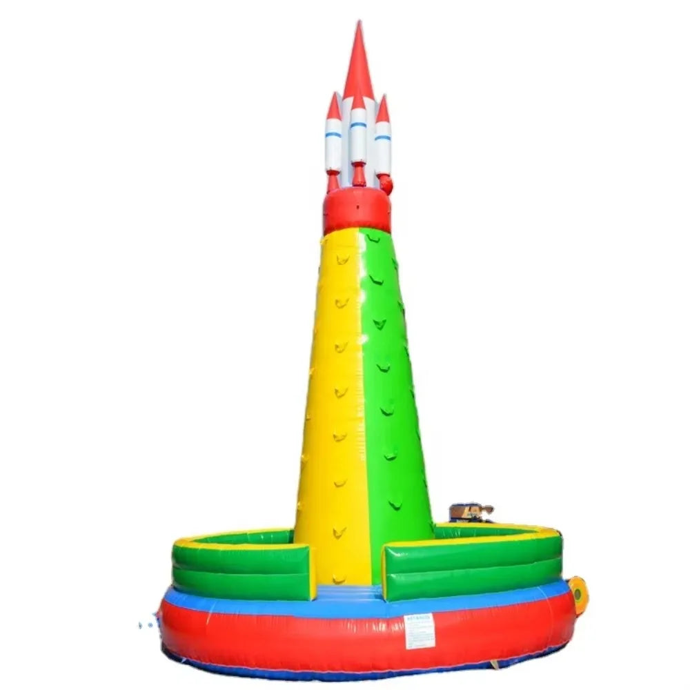 Vue latérale du mur d'escalade gonflable PVC robuste extérieur
