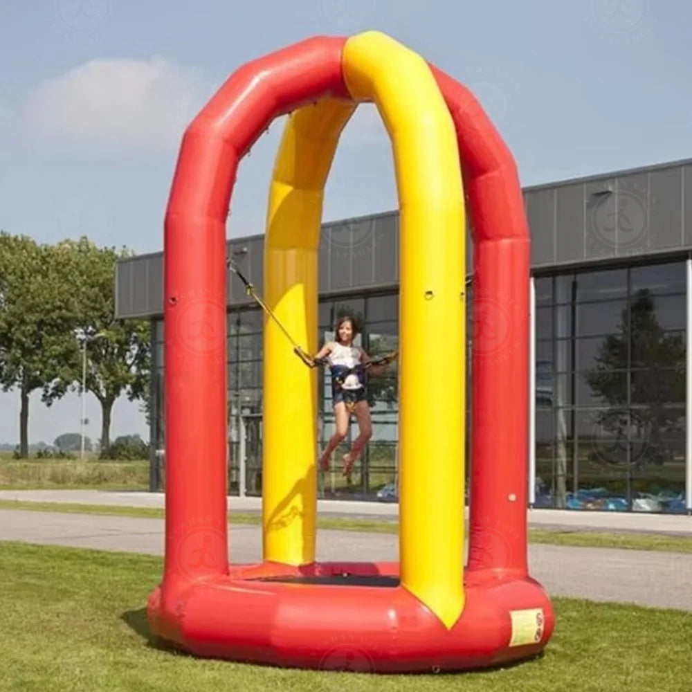 Trampoline gonflable détail matériau PVC