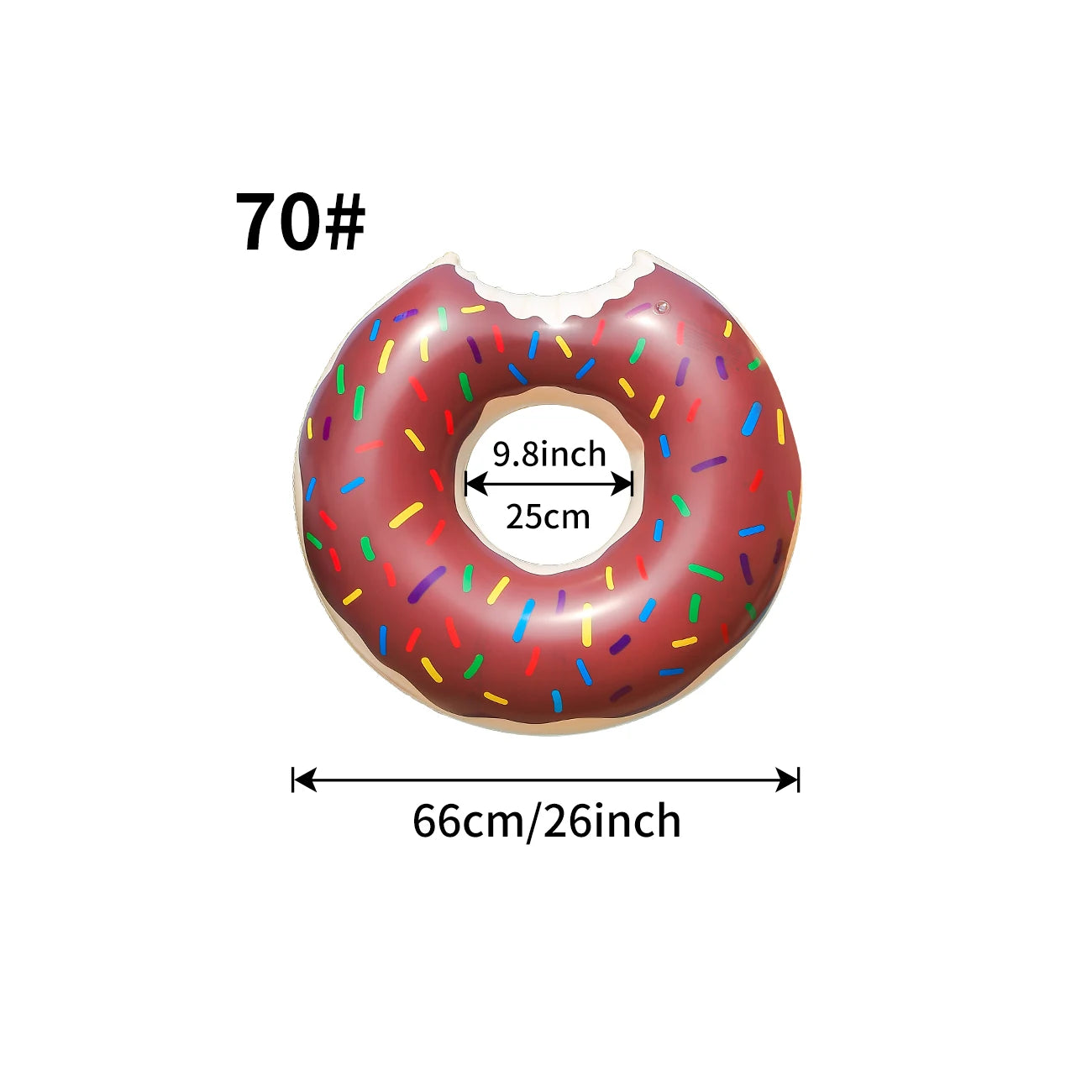 Bouée donut donut marron rose plusieurs tailles