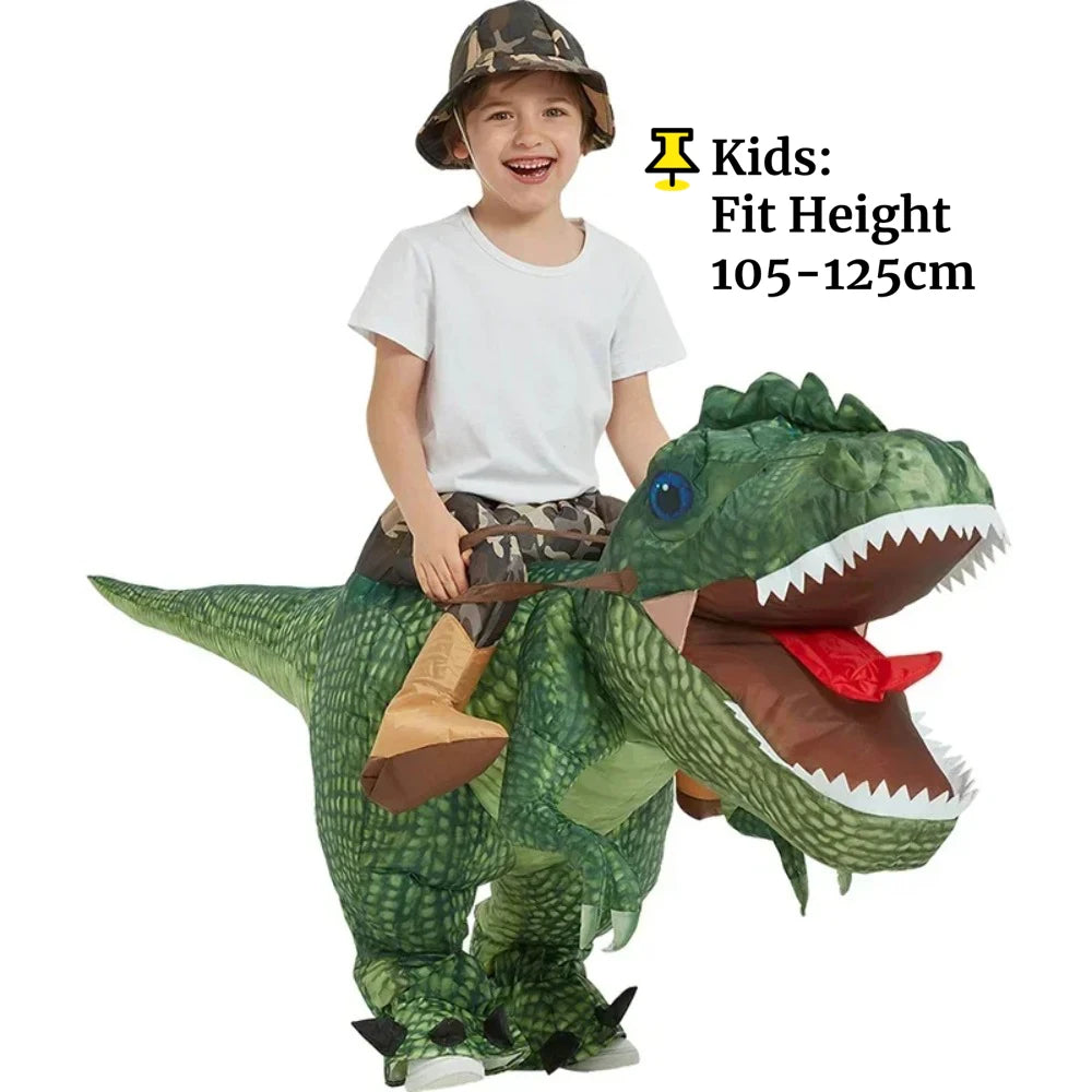 Costume T-Rex gonflable polyester enfant léger