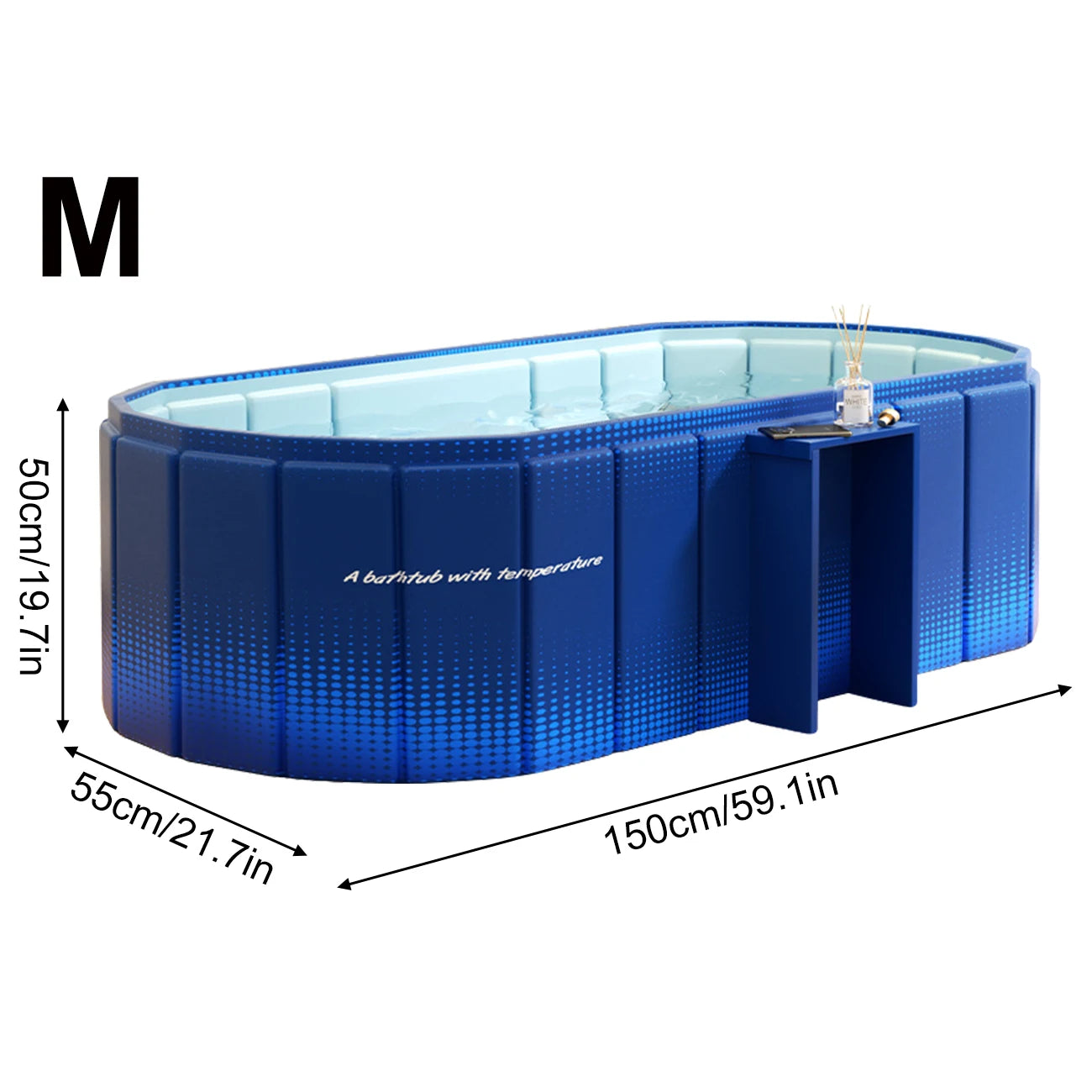 Bain de glace portable vue ensemble utilisation extérieur