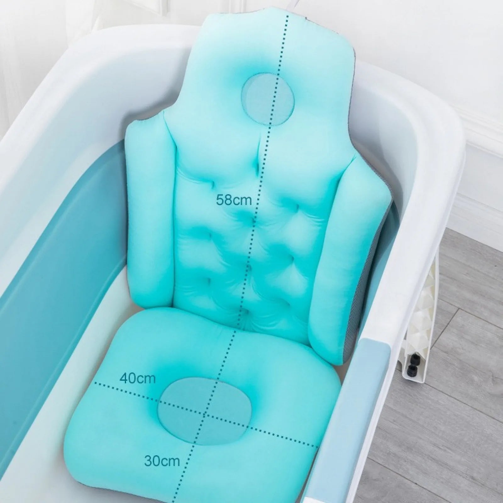 Coussin bain corps entier vue latérale 3 coloris disponibles