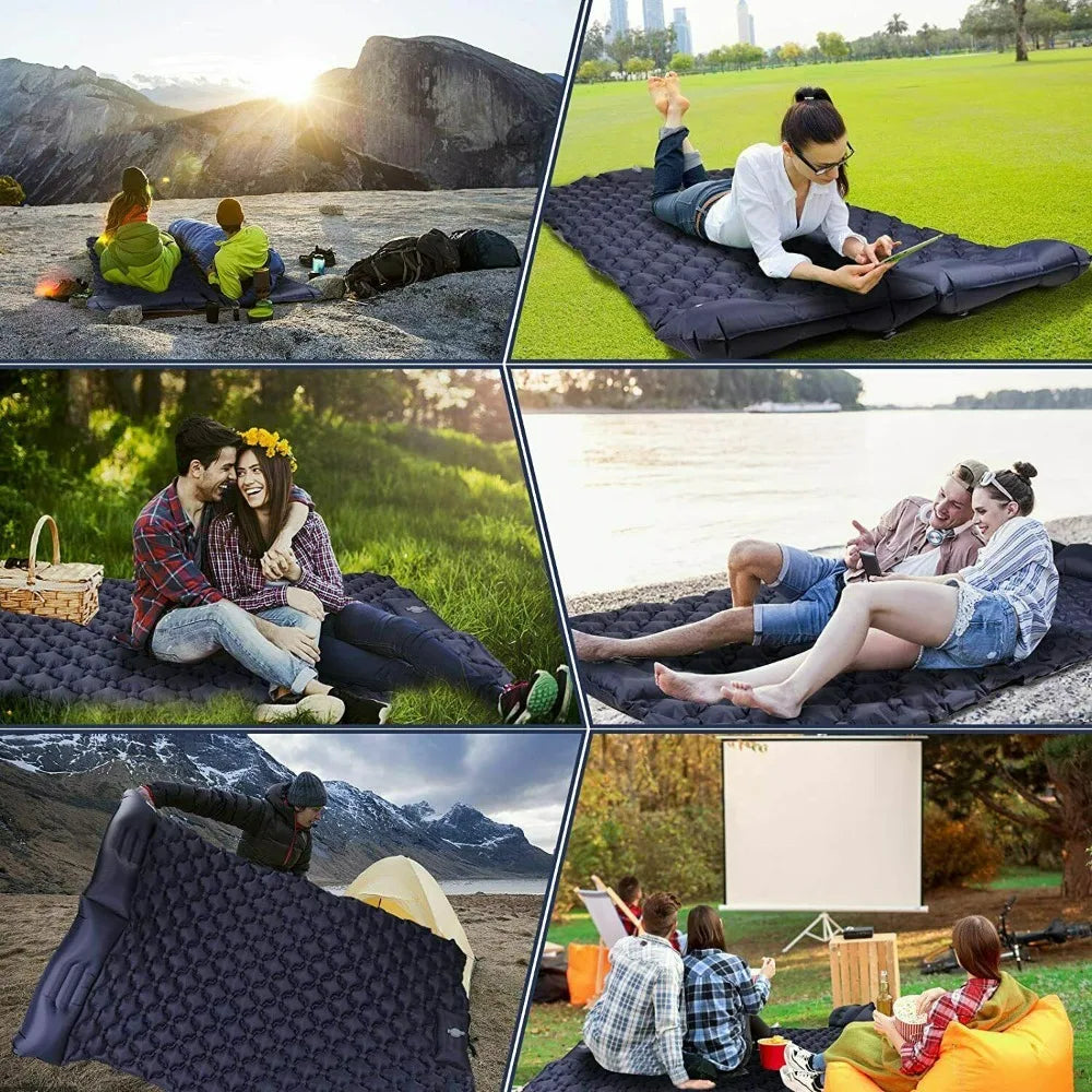 Matelas de Camping Gonflable Double Confort prêt à l'emploi
