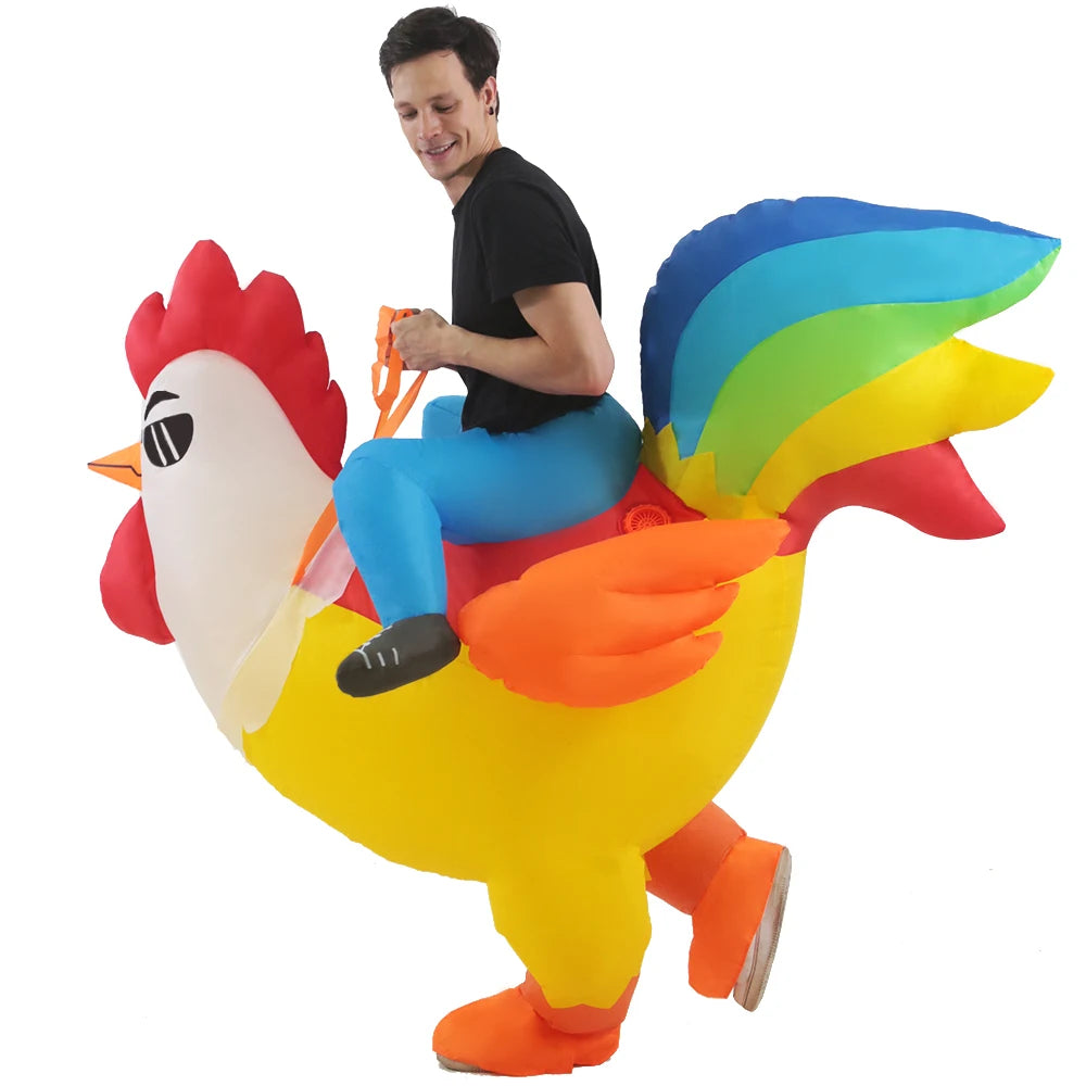 Déguisement gonflable animal coq Halloween adulte