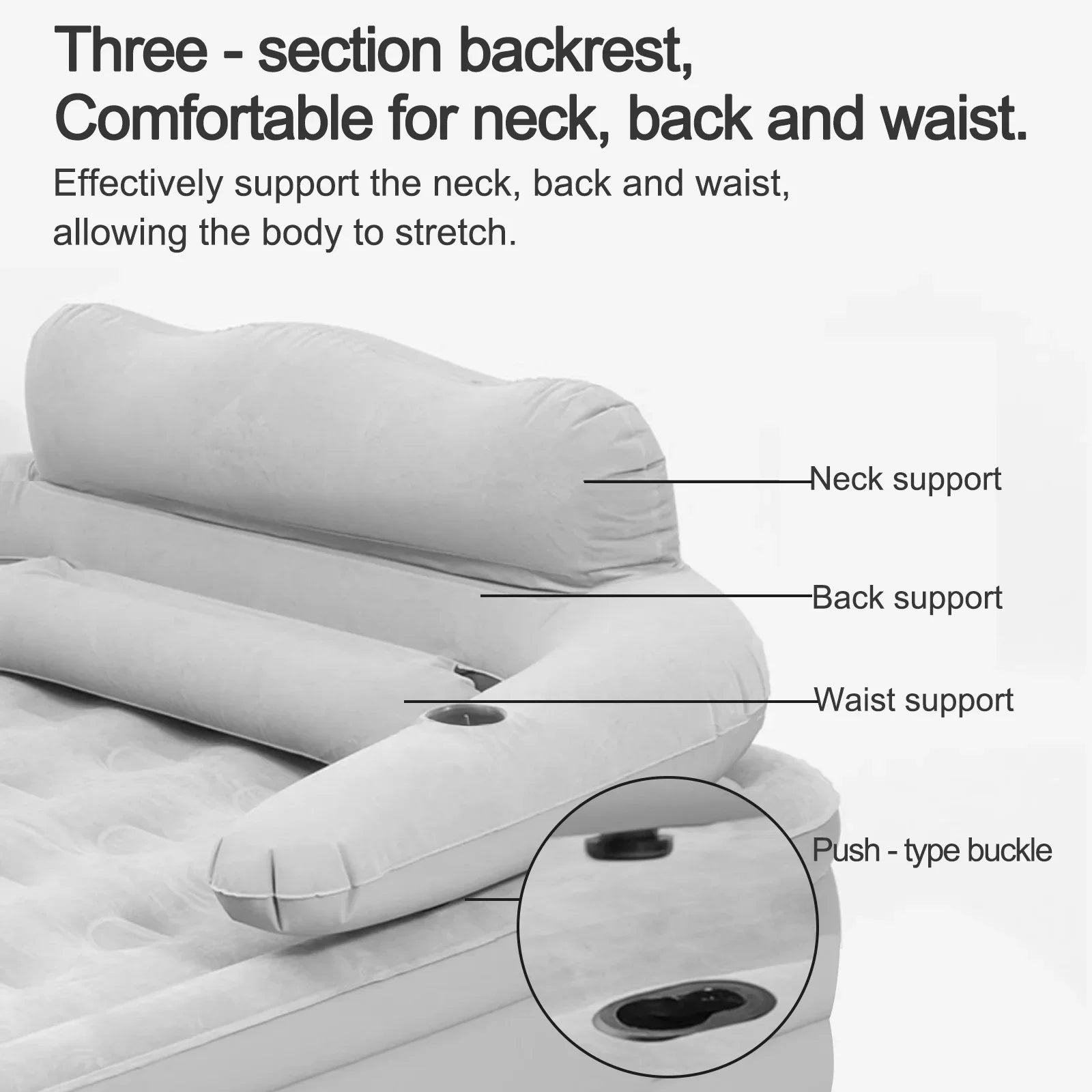 Matelas de camping gonflable 2 personnes installé sous une tente