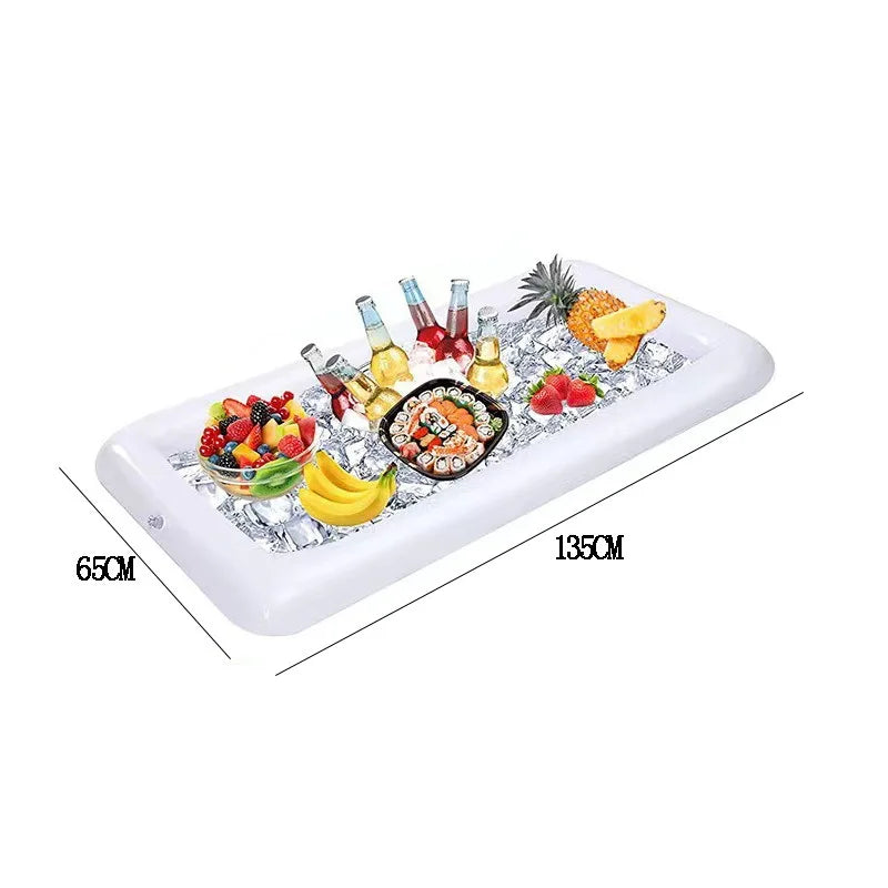 Plateau buffet gonflable vue d'ensemble