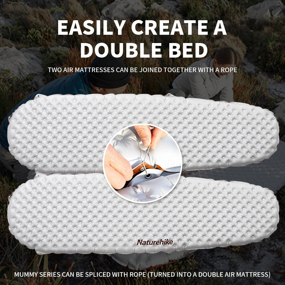 Matelas gonflable compact replié pour le transport