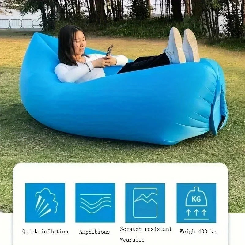 Canapé Gonflable Autogonflant Plage Camping - zoom sur le matériau