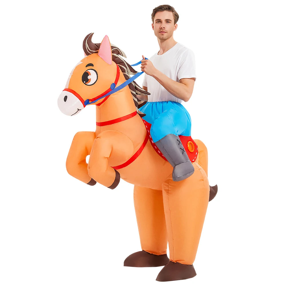Costume gonflable canard cowboy carnaval modèle 2