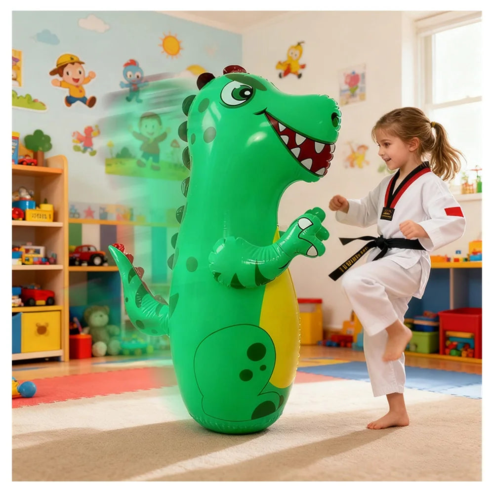 Sac de frappe gonflable dinosaure en extérieur