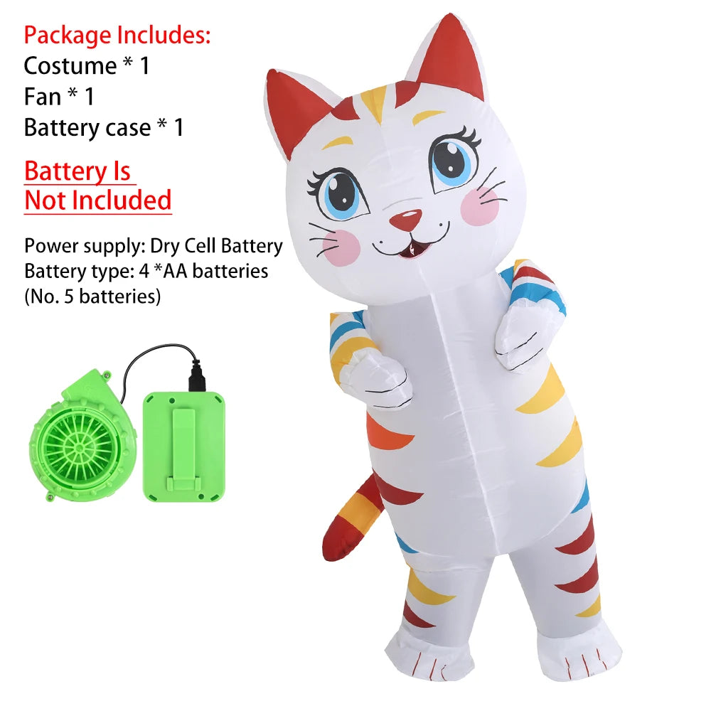 Costume gonflable chaton blanc 160-190 cm