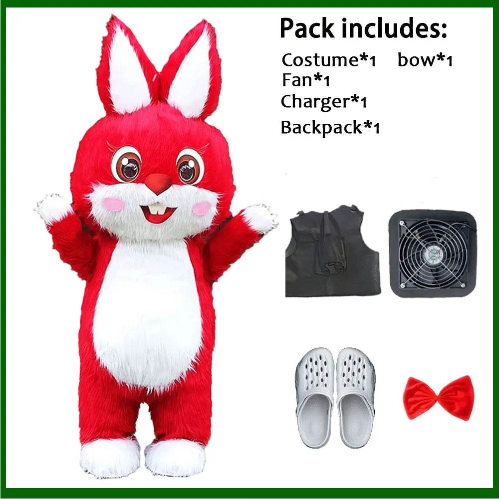 Costume gonflable panda ours polaire ventilateur intégré 14