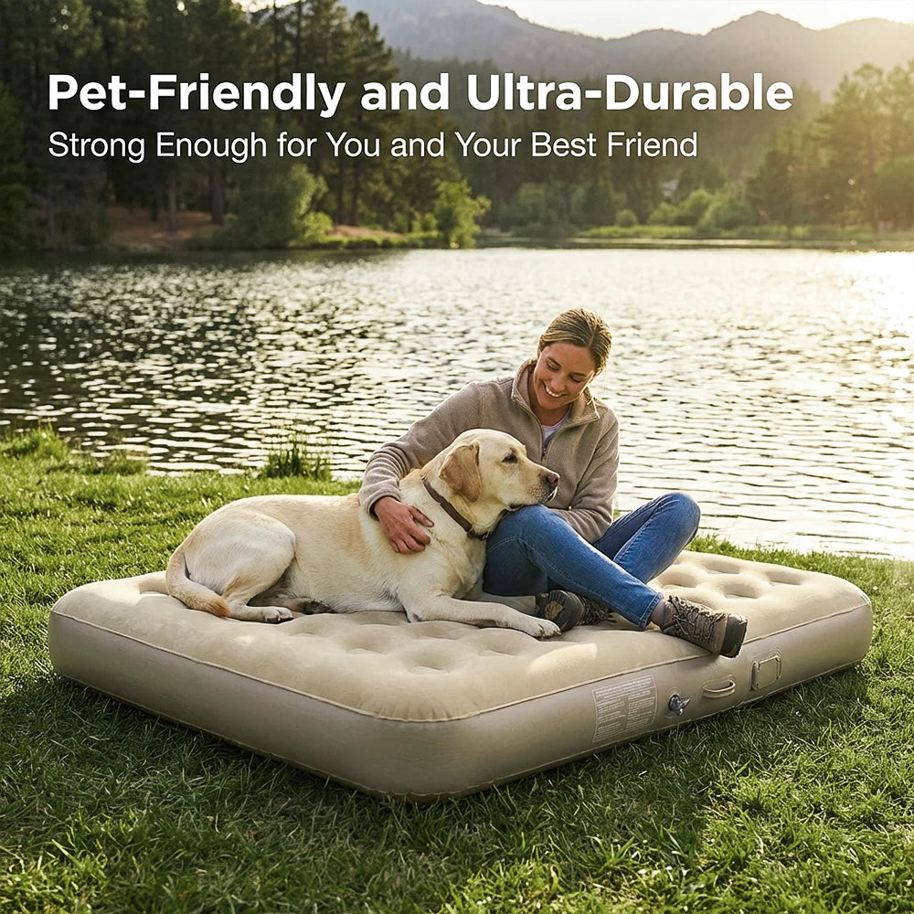 Charge USB-C matelas gonflable camping usage extérieur