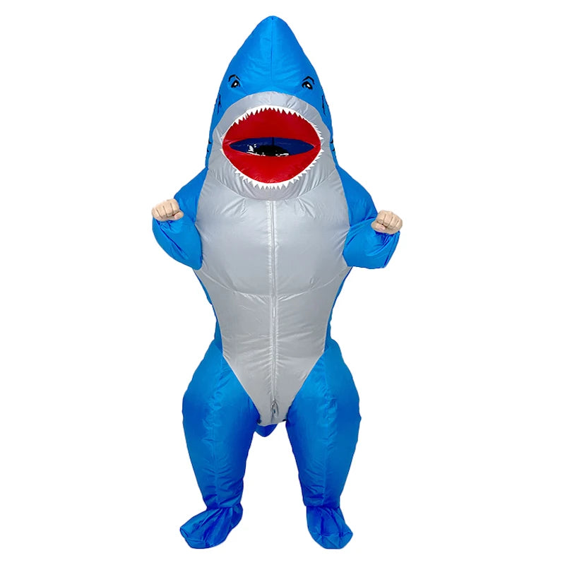 Costume gonflable requin adulte porté en soirée