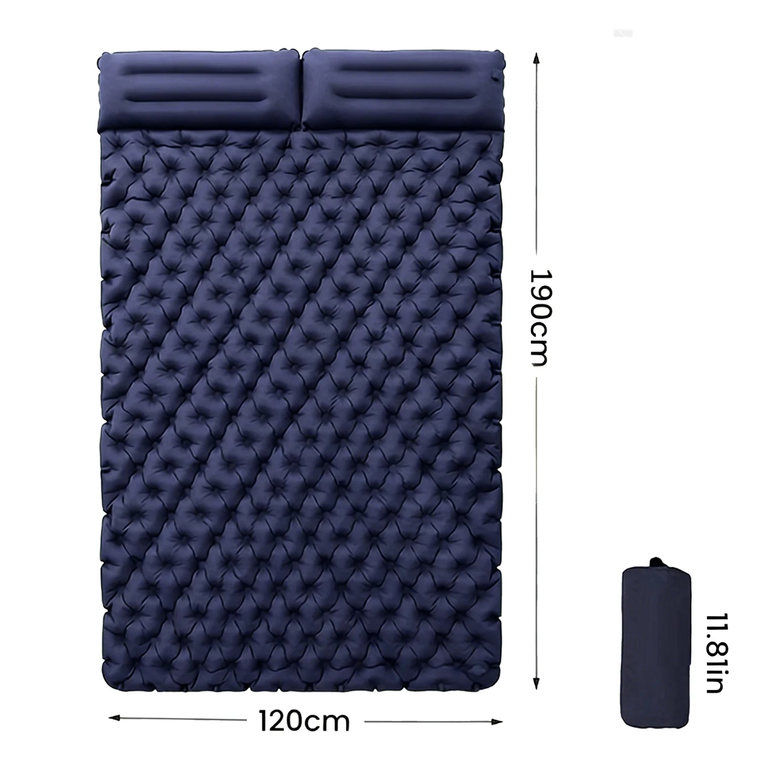 Matelas de camping gonflable pompe intégrée coloris vert armée