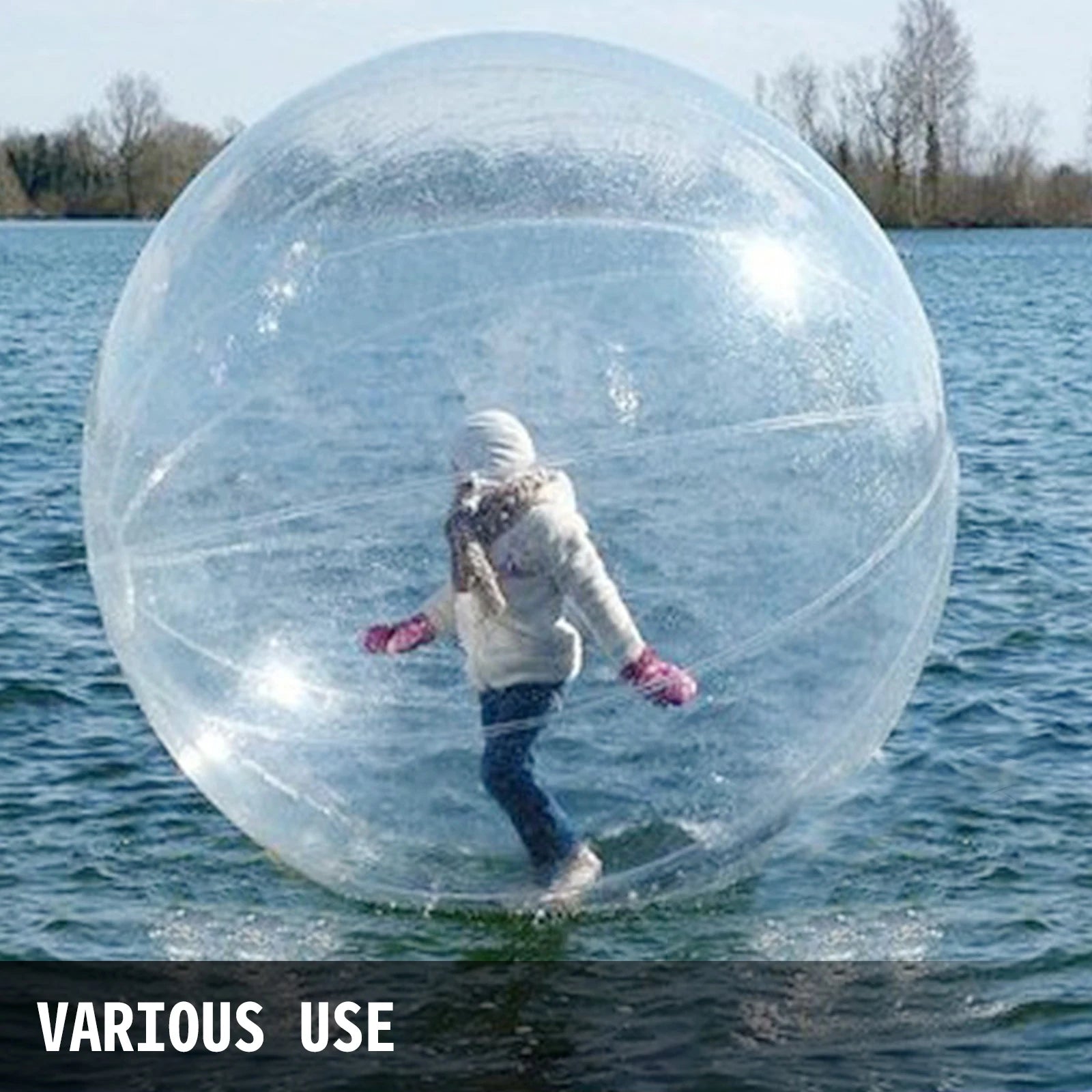 Zorb ball gonflable transparente fermeture TIZIP étanche