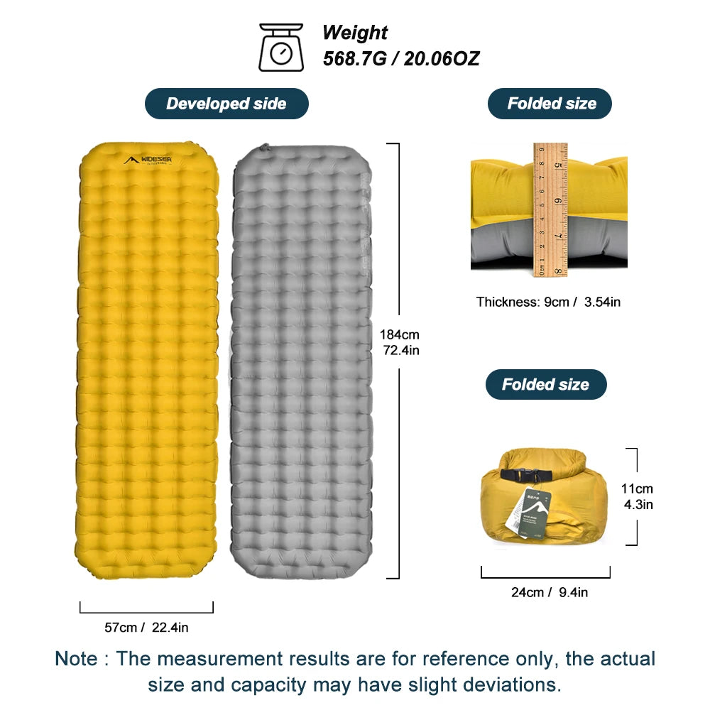 Matelas de camping gonflable isolant R8 en nylon