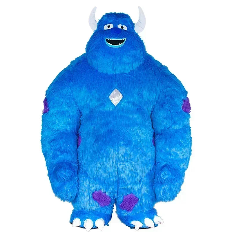 Costume gonflable monstre bleu pour animation commerciale