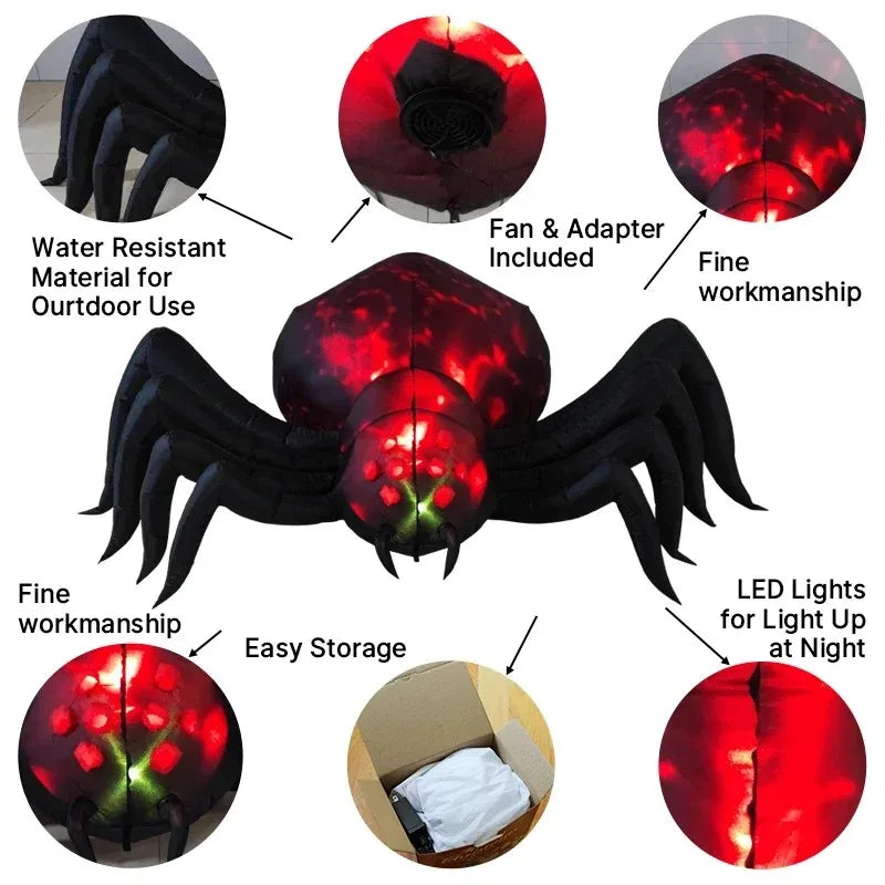 Décoration Halloween gonflable de nuit avec lumières LED