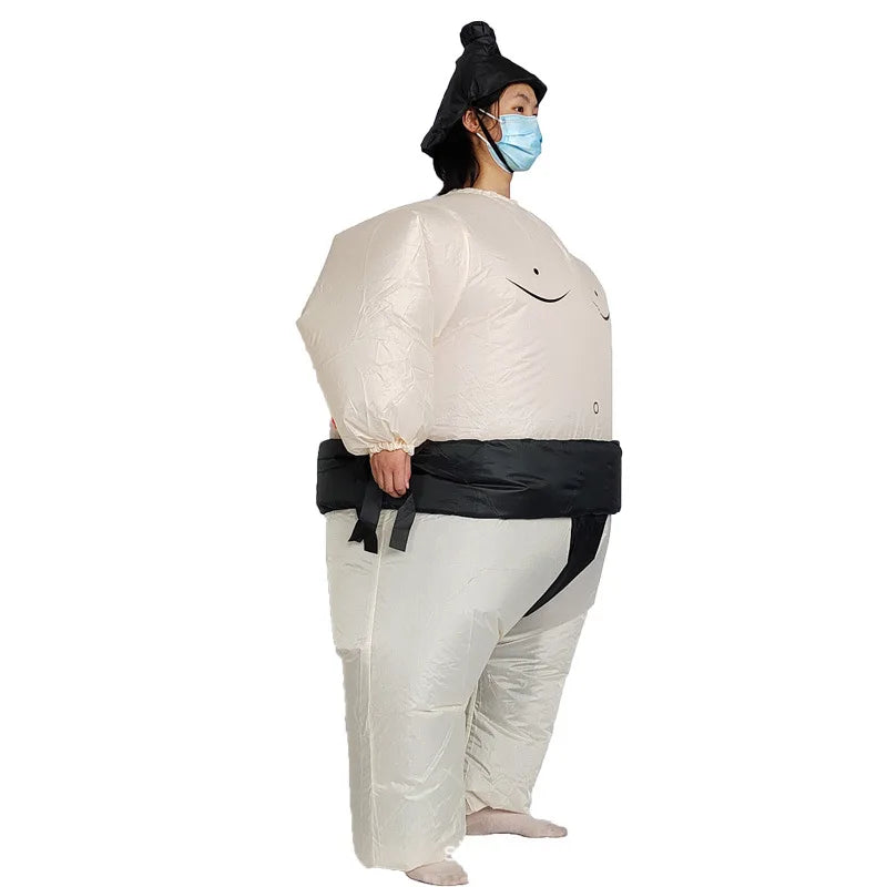 Déguisement sumo gonflable, détail et qualité polyester