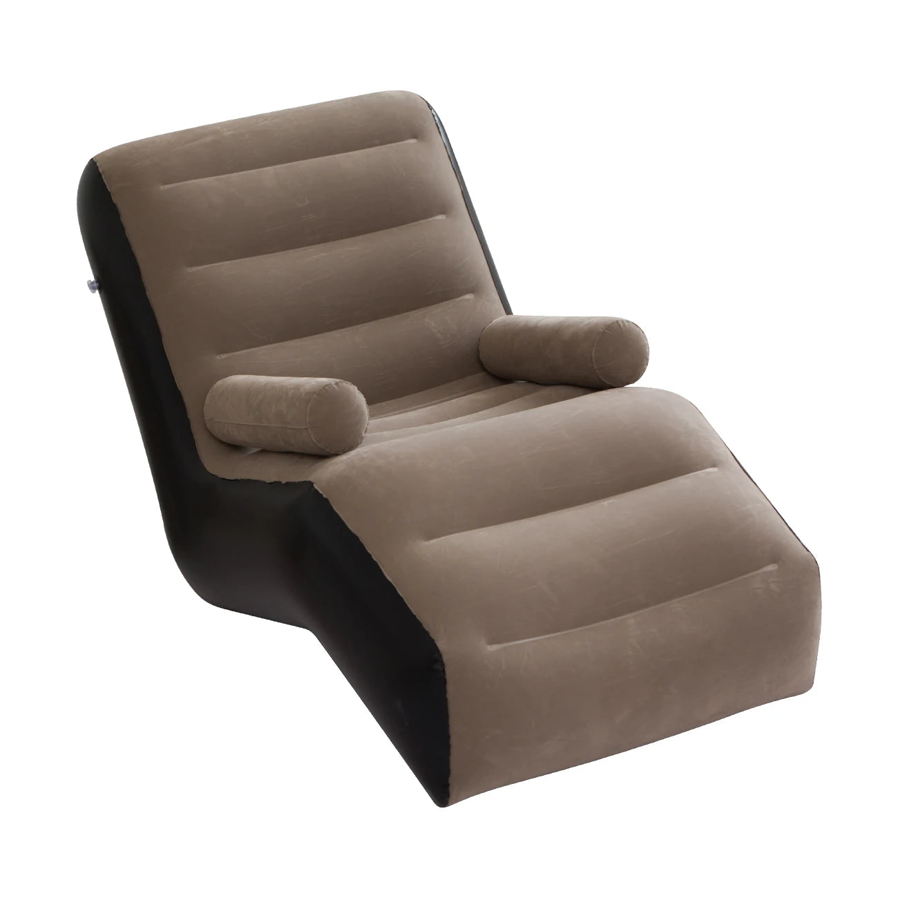 Canapé gonflable inclinable avec accoudoirs disponible en rose et kaki