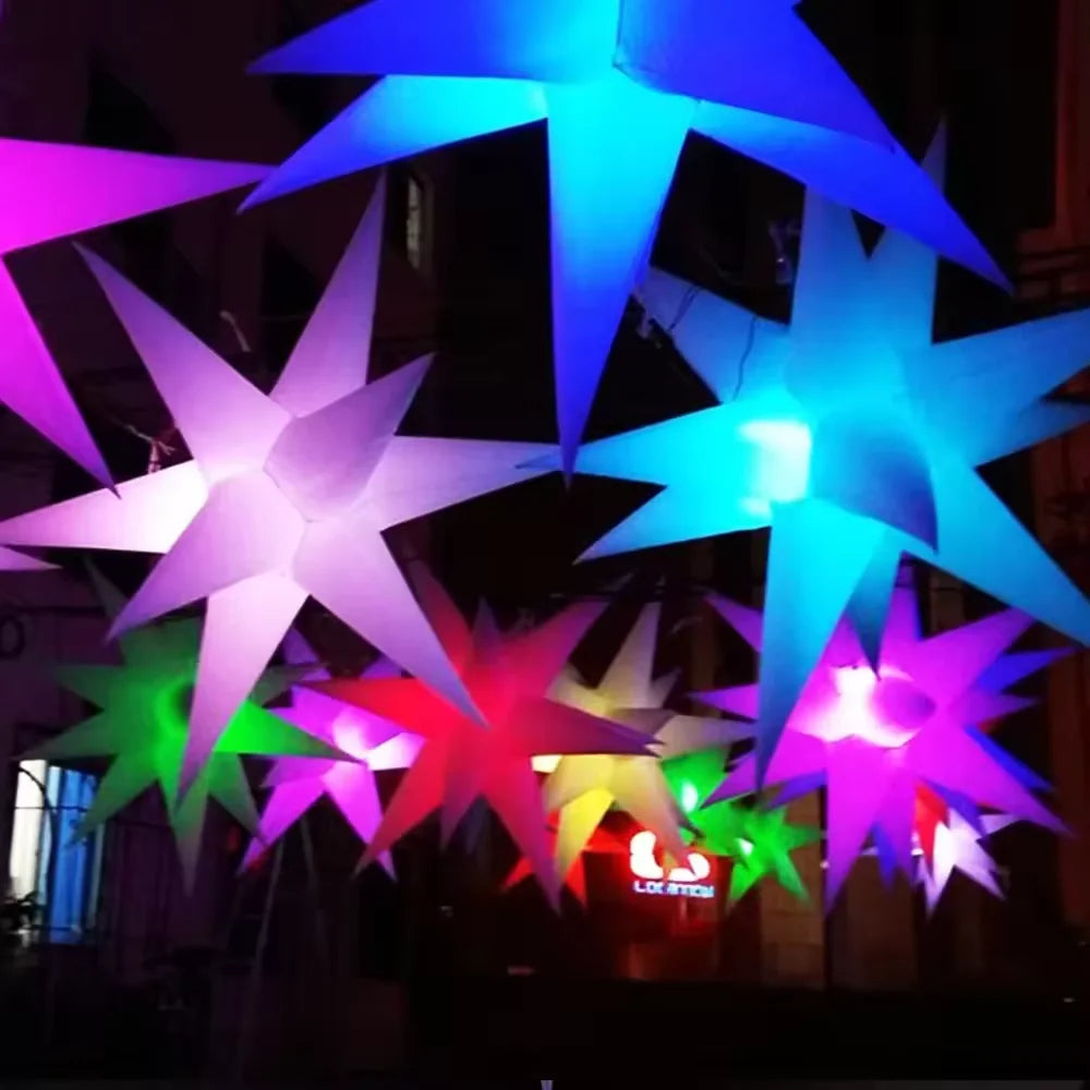 Décoration Noël gonflable étoile pour fête de fin d'année