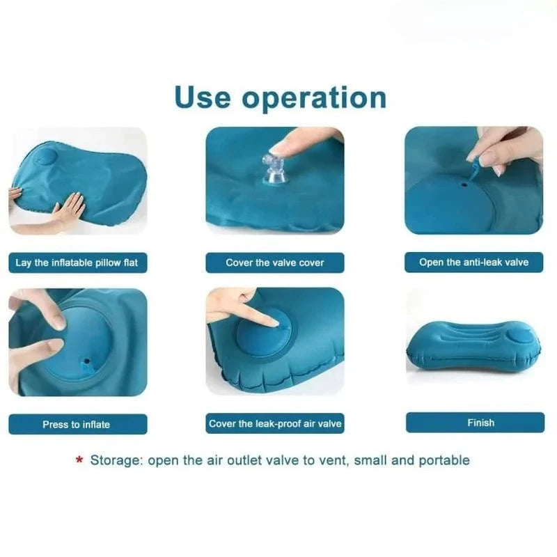 Oreiller gonflable voyage compact utilisé en avion
