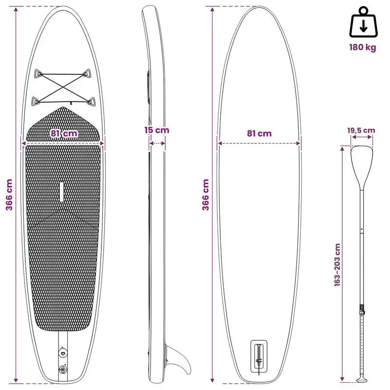 Paddle gonflable utilisé en rivière