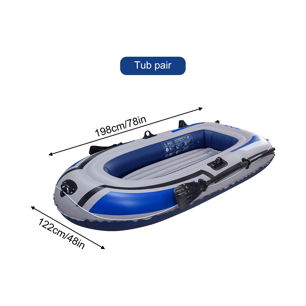 Bateau gonflable prêt pour la pêche