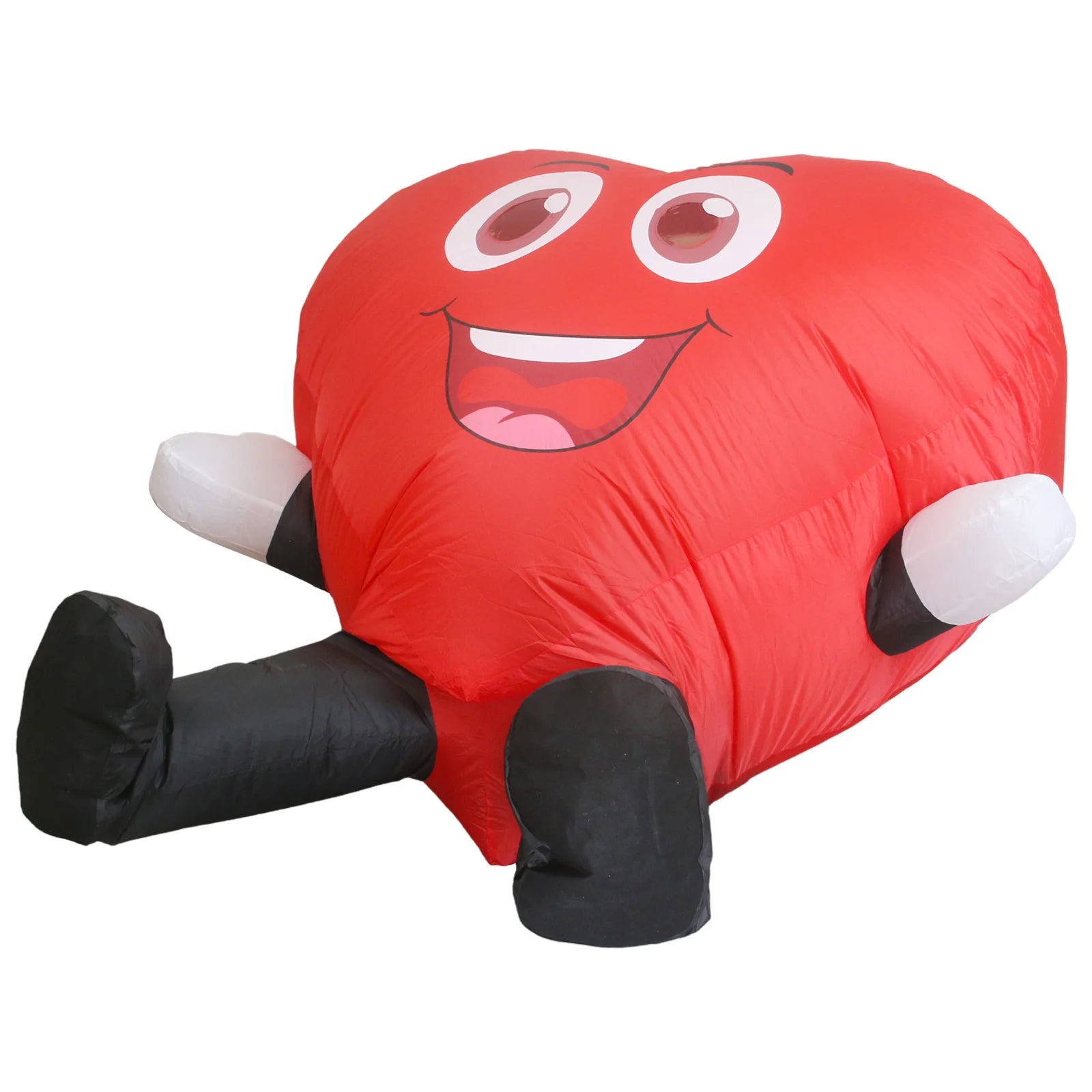 Cœur gonflable rouge déguisement ventilateur piles