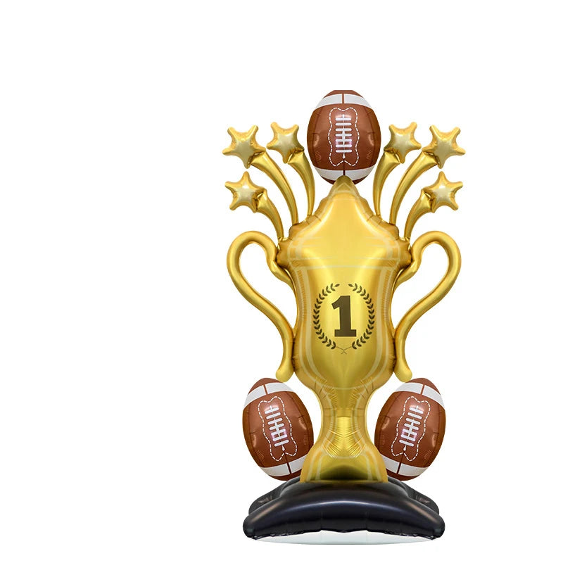 Ballon foil gonflable football 4D anniversaire enfant