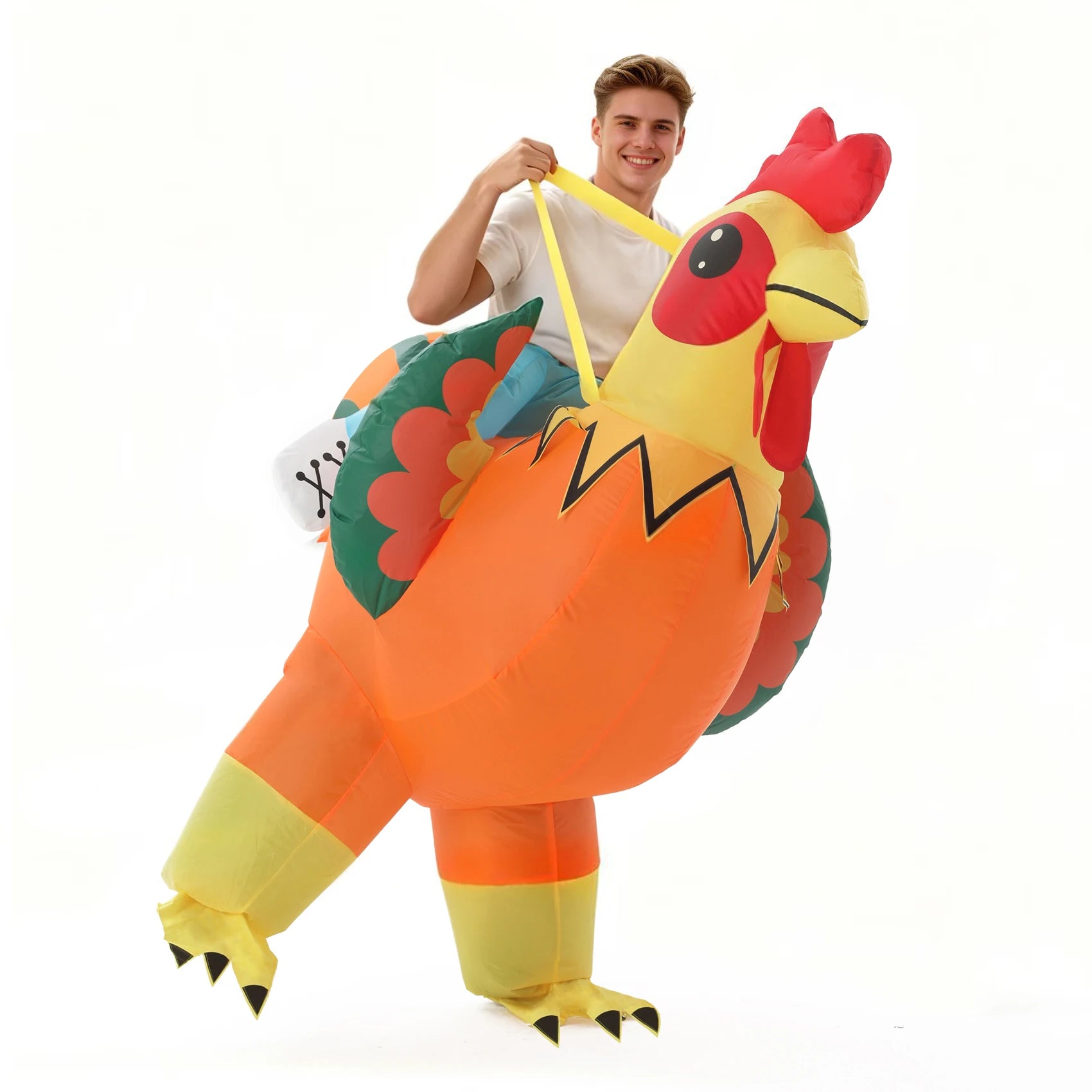 Costume gonflable coq cosplay fête ambiance festive